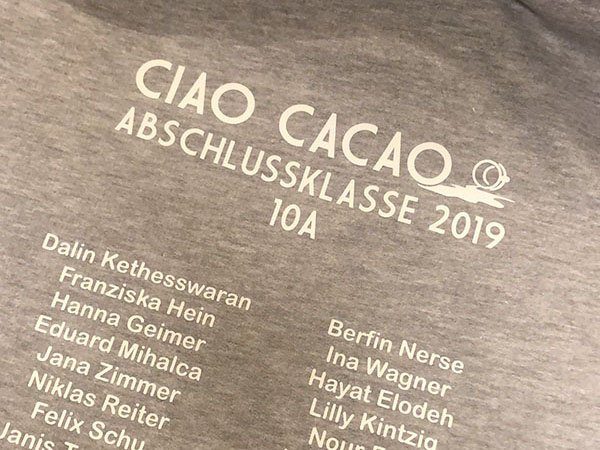 Abschlusshoodies bedruckt mit Namensliste